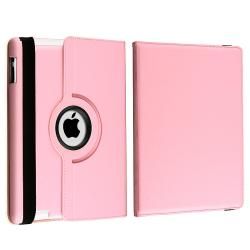 Pink Swivel Leather Case/ Screen Protector for Apple iPad 3 BasAcc iPad Accessories