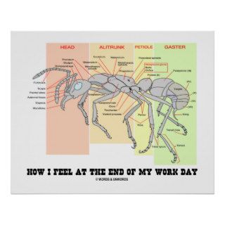 How I Feel At The End Of My Work Day (Worker Ant) Print