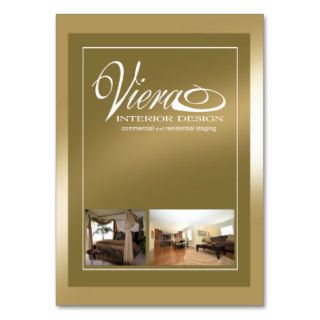 Viera Home Staging Interior Design (gold) Business Card Templates