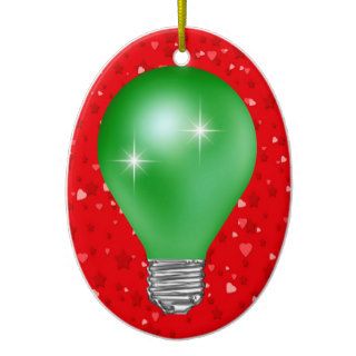 Teacher Light Bulb Christmas Ornaments