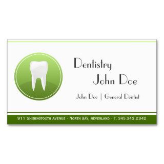 Elegant white teeth dentist dental business card