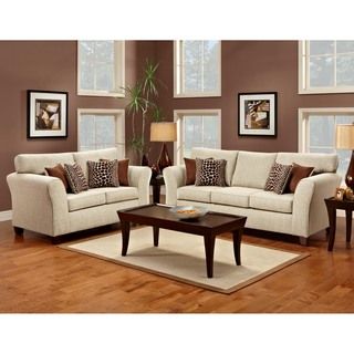 Furniture of America Reese 2 piece Sofa and Loveseat Set Furniture of America Sofas & Loveseats