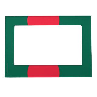 Bangladesh Plain Flag Photo Frame Magnet