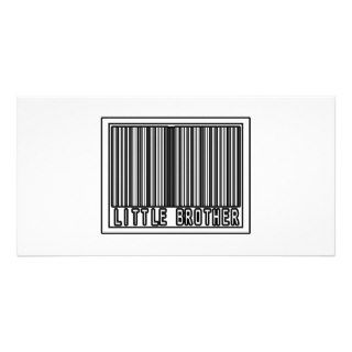 Barcode Little Brother Personalized Photo Card