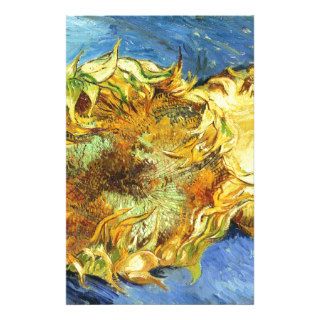 Sunflowers F. 375 ~ Van Gogh Customized Stationery