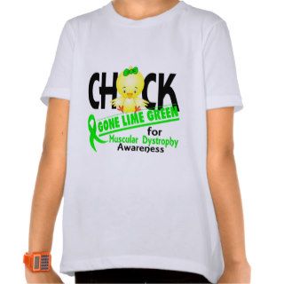 Muscular Dystrophy Chick Gone Lime Green 2 T shirts