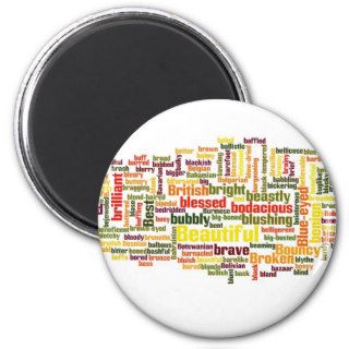 Word Art Adjective A Refrigerator Magnets