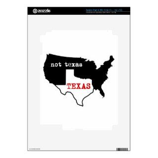 Texas Pride Texas / Not Texas Decal For iPad 3