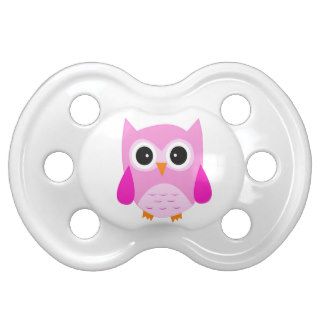 Pink Owl Pacifier