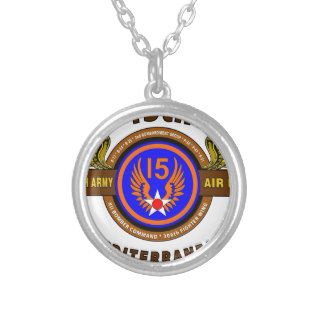 15TH ARMY AIR FORCE "ARMY AIR CORPS" WW II PERSONALIZED NECKLACE