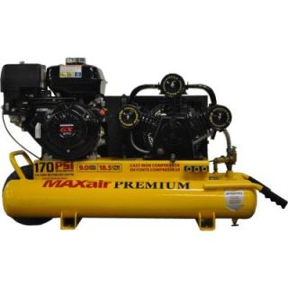 Maxair Premium Industrial 10 Gal. 9 HP GX270 Honda Engine Portable Electric Start Wheelbarrow Air Compressor TT90GE MAP