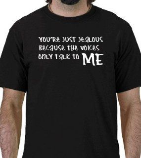 THE VOICES ONLY TALK TO ME Funny Geek T Shirt ADULT XXXL Shirt  