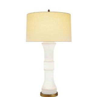 Visual Comfort SK3001WHTL Suzanne Kasler Garson 1 Light Table Lamp in Plaster White with Linen Shade SK3001WHTL    