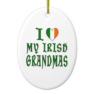 Love Irish Grandmas Christmas Tree Ornaments