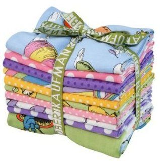 Oh, the Places You'll Go by Dr.Seuss New Fat Quarter Fabric Bundle Pink (10 pcs, incl. full 2/3yd panel / 2.92 yards) FQ 525 10