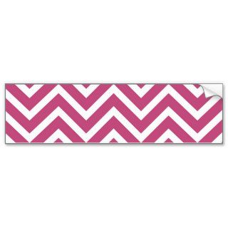 Stylish Girly Pink Chevron Zigzag Andes Pattern Bumper Stickers