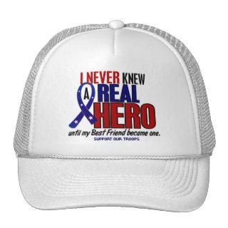 Never Knew A Hero 2 Best Friend (Support Our Troop Trucker Hat