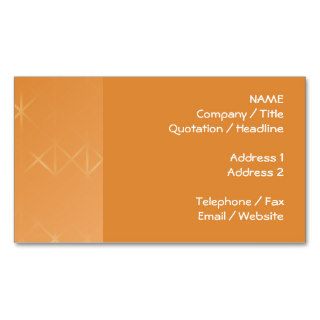 Orange Background. Abstract Misty Grid Design. Business Card Template