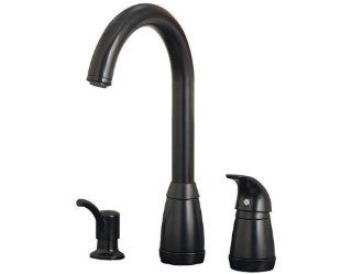 Price Pfister 526 50BK Contempra Single Handle Kitchen Faucet, Black   Touch On Kitchen Sink Faucets  