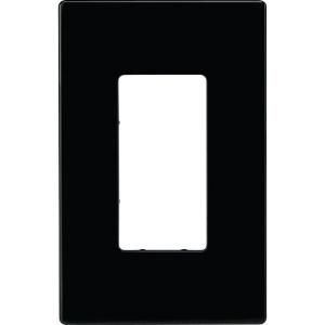 Cooper Wiring Devices 1 Gang Screwless Decorator Polycarbonate Wall Plate   Black PJS26BK