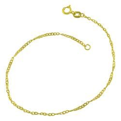 14k Yellow Gold 7 inch Flat Cable Chain Bracelet Fremada Gold Bracelets