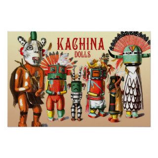 Kachina dolls of the Hopi Native American Tribe Poster