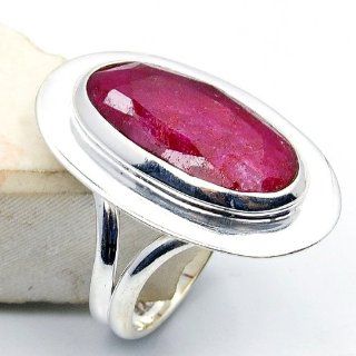 Fiery Ruby & Sterling Silver Ring, Size 5.5 Jewelry