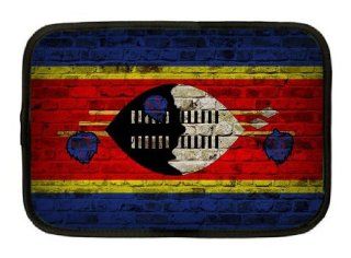 Swaziland Flag Brick Wall Design Neoprene Sleeve   Fits all iPads and Tablets