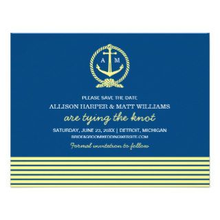 Save the Date Announcements  Nautical Stripes