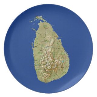Sri Lanka Map Plate