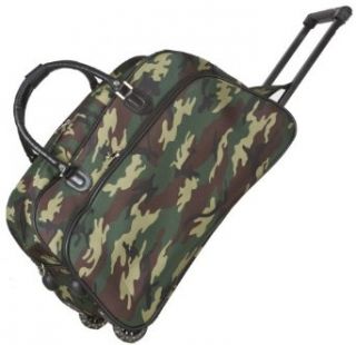 World Traveler Black Houndstooth Rolling Wheeled Duffle Bag 21 inch Clothing