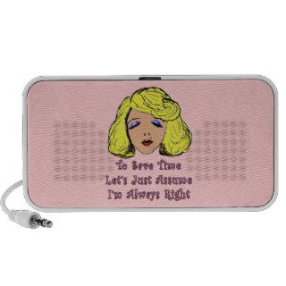 Blonde Glamour Girl Save Time Always Right iPhone Speakers