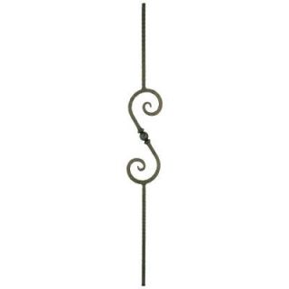 Roma 44 in. x 5/8 in. Old World Cooper Metal Hammered Scroll Baluster 5001584