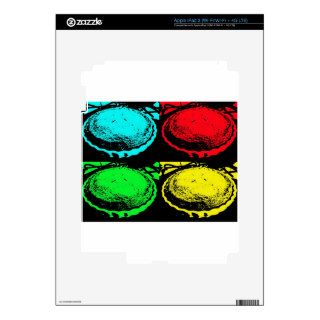 pop art cherry pie with a colourful pastry topping iPad 3 decals