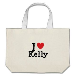 I love Kelly heart T Shirt Canvas Bag