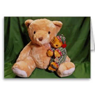 Big and little teddy bears greeting cards