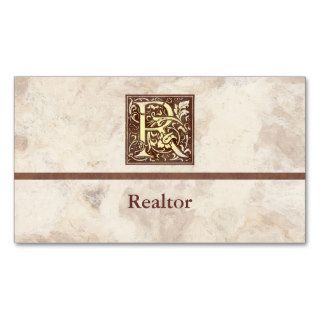 Vintage Initial R Business Card Templates