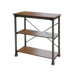Home Styles Three Shelf 38 in. W x 39 in. H x 16 in. D, Wood and Steel Orleans Shelving Unit 5061 39