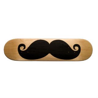 Funny Vintage Black Mustache Custom Skateboard
