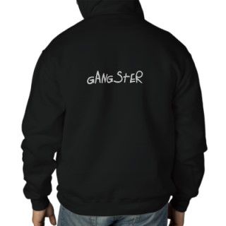 Gangster Embroidered Hooded Sweatshirt
