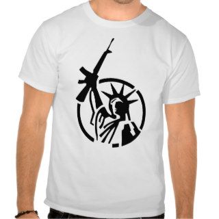 Statue of Liberty holding an AR 15 up high Tees