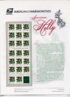 USPS American Commemorative Stamp Panel #530 American Holly Christmas Pane of 20 (Oct 30, 1997) 