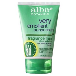 Alba Very Emollient Fragrance Free Sunscreen SPF 30  4oz