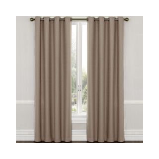 Eclipse Westbury Grommet Top Blackout Curtain Panel with Thermaweave, Mushroom