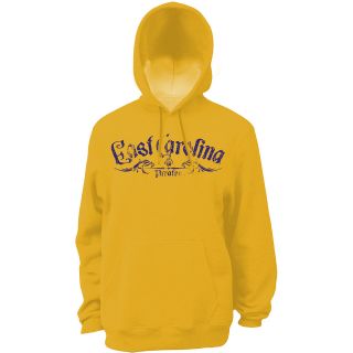 Classic Mens East Carolina Pirates Hooded Sweatshirt   Gold   Size Large,