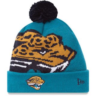 NEW ERA Mens Jacksonville Jaguars Woven Biggie Knit Cuff Hat, Teal