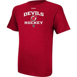 REEBOK Mens New Jersey Devils Center Ice Authentic Short Sleeve T Shirt   Size
