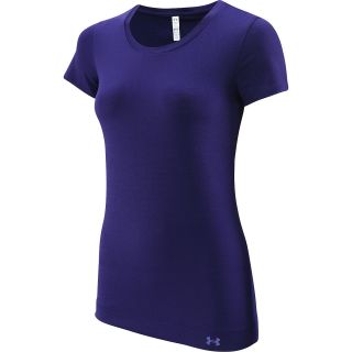 UNDER ARMOUR Womens HeatGear Sonic Jacquard Short Sleeve T Shirt   Size Small,