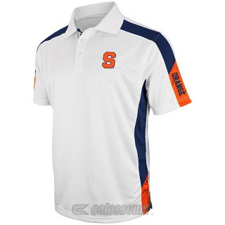 COLOSSEUM Mens Syracuse Orange Bracket Polo   Size Medium, White