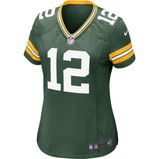 NIKE Womens Green Bay Packers Aaron Rodgers Game Team Color Jersey   Size
